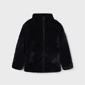 Name it Meisjes nisa fake fur jas - Zwart