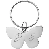 Yehwang Sleutelhanger Vlinder met Initialen Zilver