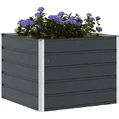 vidaXL - Plantenbak - Antraciet - 100 - x - 100 - x - 75 - cm - Staal