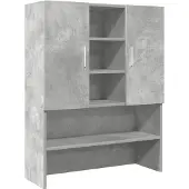 vidaXL Wasmachinekast, betonkleur, 70,5 x 25,5 x 90 cm