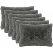 vidaXL Kussen 6 st HEERLEN Lichtgroen 30 x 50 cm PV Fleece
