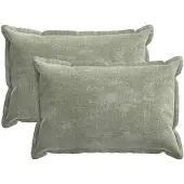 vidaXL Kussensloop 2 st HOUTEN Groen 40 x 60 cm Chenille Stof