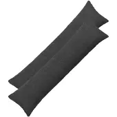 vidaXL Kussensloop 2 st HEERLEN Donkergrijs 40 x 145 cm Bouclé