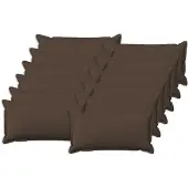 vidaXL Kussen met kussen HOUTEN 12 st Taupe Faux Linnen