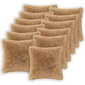 vidaXL Kussen 12 st HEERLEN Taupe 45 x 45 cm PV Fleece