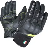 MUGENRACE Neo Kort Zwart Neon Gele Handschoenen Maat M