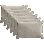 vidaXL Kussensloop 6 st HOUTEN Lichtgrijs 40 x 60 cm Chenille Stof