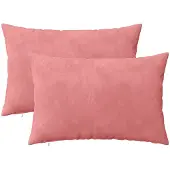 vidaXL Kussen met kussen HEERLEN 2 st Roze fluweel