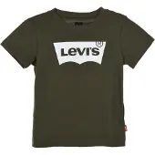 Levi's Kids T-shirt met tekst - olijfgroen Jongens Katoen Ronde hals Tekst - maat 152