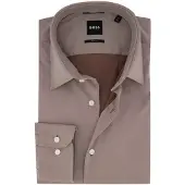 HUGO BOSS BOSS Black overhemd bruin geprint met stretch
