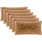 vidaXL Kussen 6 st HEERLEN Taupe 40 x 80 cm PV Fleece