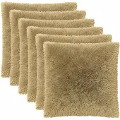 vidaXL Kussensloop 6 st HEERLEN Lichtgroen 60 x 60 cm PV Fleece