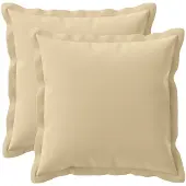 vidaXL Kussensloop 2 st HOUTEN Beige 35 x 35 cm Polyester