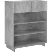 vidaXL Schoenenkast 73 x 38 x 87,5 cm Bewerkt hout Betongrijs