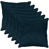 vidaXL Kussensloop 6 st HEERLEN Marineblauw 65 x 65 cm