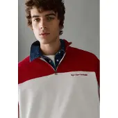 Pepe Jeans Trui 'JORY' rood / wit