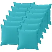 vidaXL Kussensloop 12 st HOUTEN Turquoise 50 x 50 cm Polyester