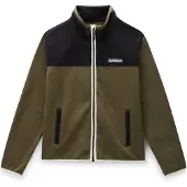 Napapijri Fleece jas 'T-Dergana' kaki / zwart