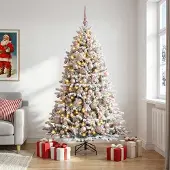 vidaXL Kunstkerstboom met Ballen 240 cm 300 LED's Warmwit