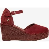 Alhamas Pumps 'Alpargata Cuña 8 cm Ante' bourgogne