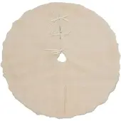Décoris Kerstboomrok | | Ø 90 cm (Polyester, Wit)
