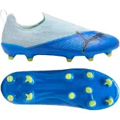 Puma Ultra 7 Match Veterloze Gras / Kunstgras Voetbalschoenen (MG) Kids Lichtblauw Blauw Lime