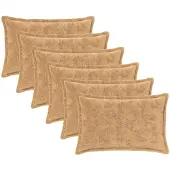 vidaXL Kussensloop 6 st HOUTEN Taupe 50 x 70 cm Nep Konijnenbont