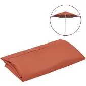 vidaXL Vervangingsdoek voor parasol 300 cm terracottakleurig