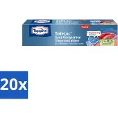 Toppits 20 x – Safeloc Zip-Diepvrieszakken – 3 Liter – 15 Zakjes - Voordeelverpakking - 20 stuks