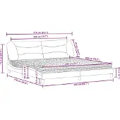 vidaXL Bed met matras "Hvar", zwart en wit, 200x200 cm, kunstleer