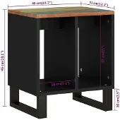 vidaXL Bijzettafel 40x31x46 cm massief gerecycled hout en bewerkt hout
