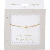 Depesche armband goud met C-hanger en hartje - vriendschapssieraad.