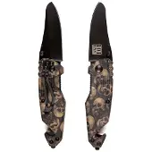 101 Inc 101inc Zakmes Skull klein + clip zwart