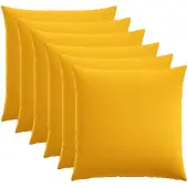 vidaXL Kussensloop 6 st HEERLEN Licht Geel 55 x 55 cm Stof