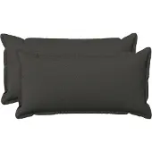 vidaXL Kussensloop 2 st HOUTEN Donkergrijs 40 x 70 cm Faux Linnen
