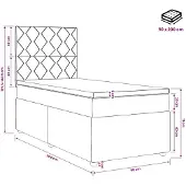 vidaXL Boxspringbed met matras Lichtgrijs 90 x 200 cm Stof