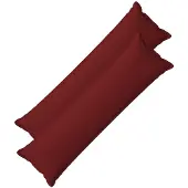 vidaXL Kussensloop 2 st HOUTEN Wijnrood 40 x 145 cm Faux Linnen
