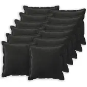 vidaXL Kussen met kussen HOUTEN 12 st Zwart fluweel