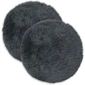 vidaXL Kussen 2 st HEERLEN Antraciet Ø 40 cm PV Fleece