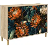 vidaXL Dressoir LOCHEM Sonoma, 102 x 33 x 75 cm, houtvezelplaat