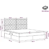 vidaXL Opslag bed met matras Lichtgrijs 160 x 200 cm Fluweel