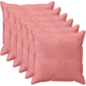 vidaXL Kussensloop 6 st HOUTEN Roze 65 x 65 cm Fluweel