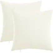 vidaXL Kussensloop 2 st HEERLEN Wit 50 x 50 cm Stof