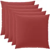 vidaXL Kussensloop 6 st HEERLEN Wijnrood 60 x 60 cm Polyester