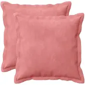 vidaXL Kussen met kussen HOUTEN 2 st Roze fluweel