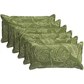 vidaXL Kussensloop 6 st HOUTEN Blad Design 40 x 80 cm Polyester