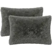 vidaXL Kussen 2 st HEERLEN Lichtgroen 50 x 70 cm PV Fleece