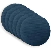 vidaXL Kussensloop 6 st HEERLEN Marineblauw Ø 60 cm corduroy