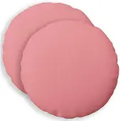vidaXL Kussensloop 2 st HEERLEN Roze Ø 60 cm Stof