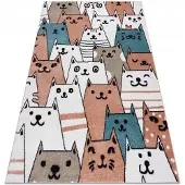 Rugsx Tapijt FUN Gatti voor kinderen, katten multi roze 140x190 cm